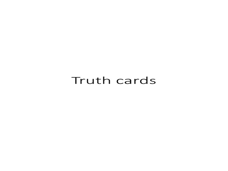 Truth cards